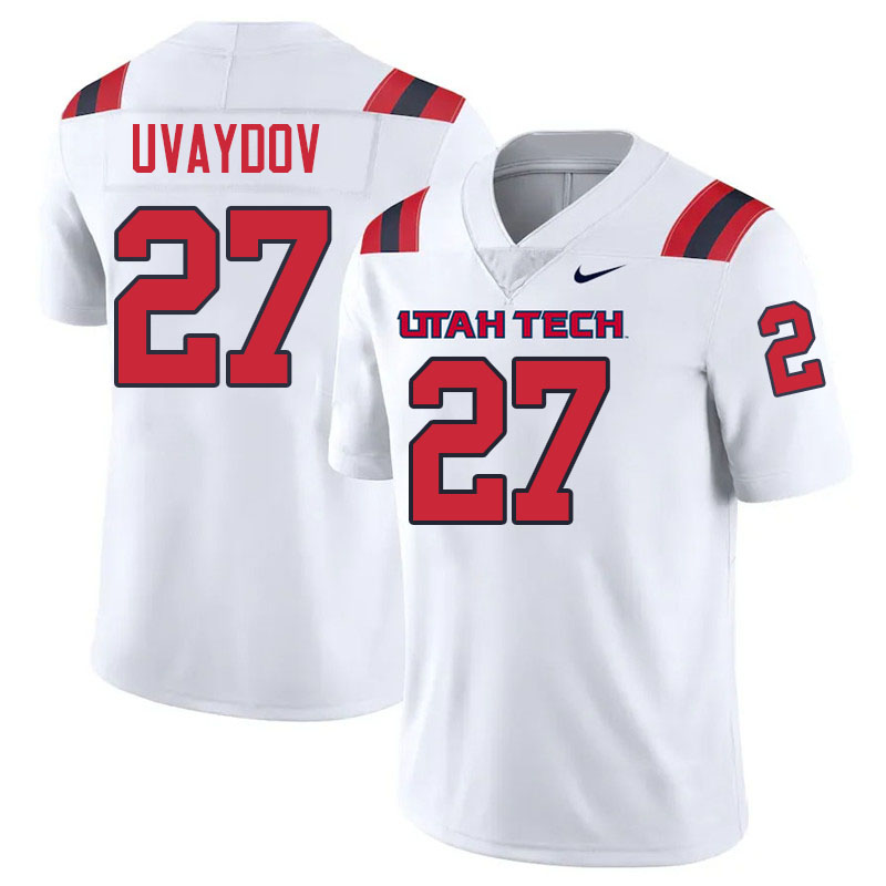 Utah Tech Trailblazers #27 Ilya Uvaydov College Football Jerseys,Uniforms Stitched-White